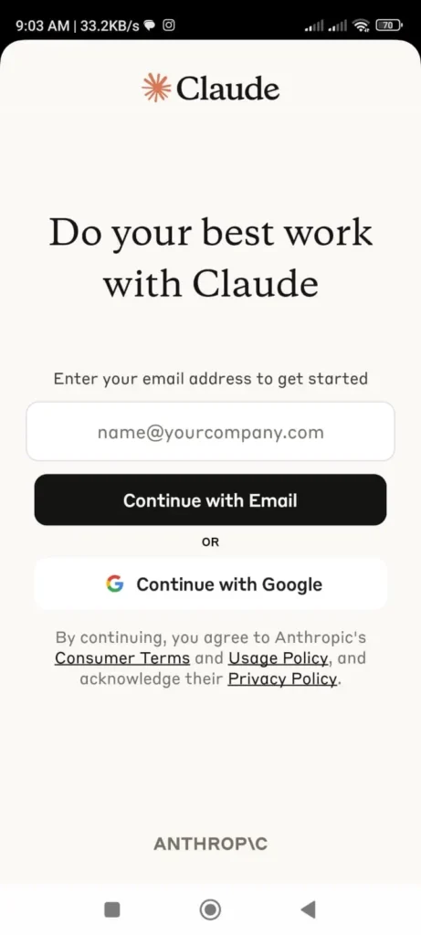 Claude モバイルアプリ 登録