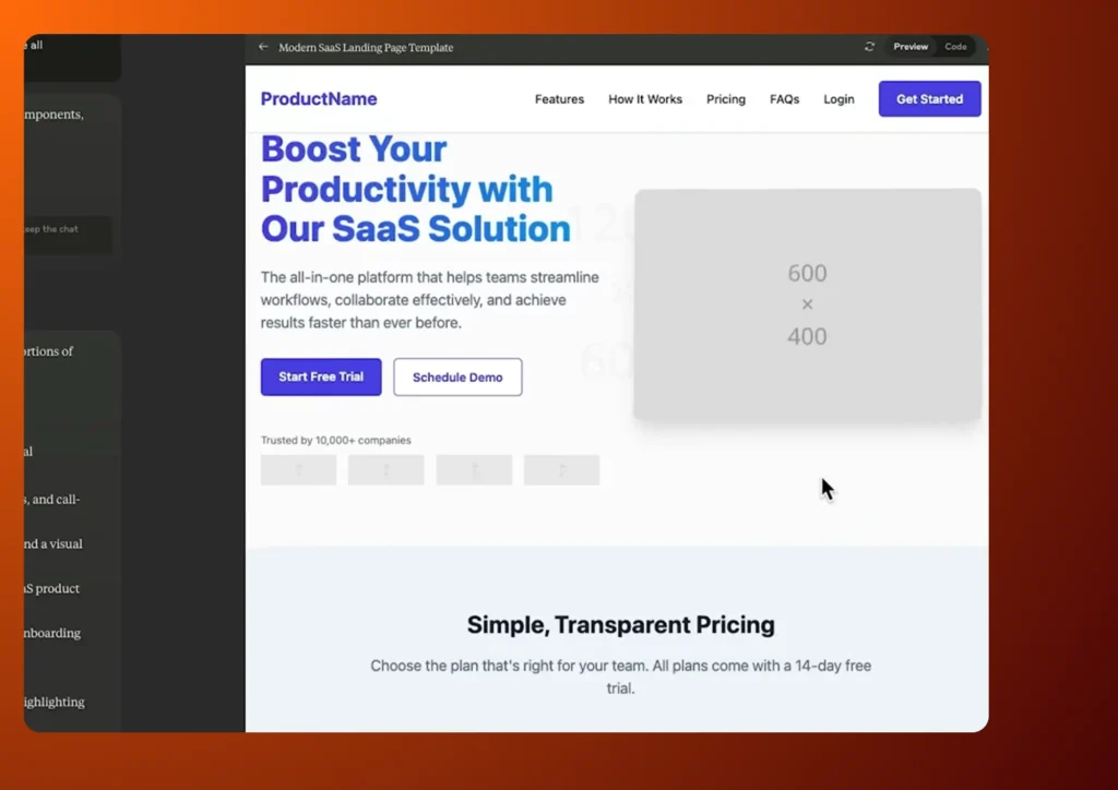 Claude ランディングページ テンプレート